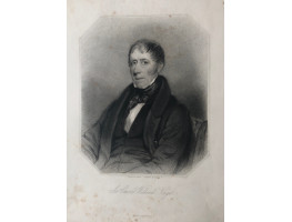 Engraved Portrait of Charles Wetherell, Half-Length, to left, in octagonal frame, after Moore by H. B. Hall.