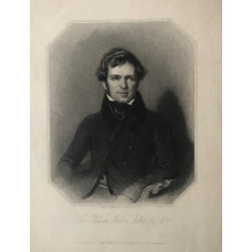 Engraved Portrait of Sir William Follett Half-Length, to right, in octagonal frame, after A.E. Chalon by H.T. Ryall.