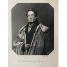 Engraved Portrait of Earl of Haddington, Half-Length, in robes, in octagonal frame, after R. McInnes by J. Brown. Engraved Portrait of Earl of Haddington, Half-Length, in robes, in octagonal frame, after R. McInnes by J. Brown.