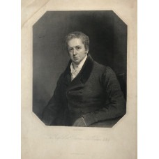 Engraved Portrait of Thomas 1st Baron Wallace, Half-Length, seated, in octagonal frame, by Joseph Brown.