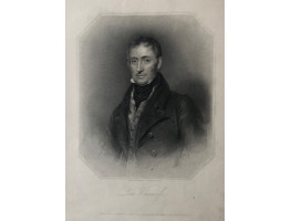 Engraved Portrait of James 1st Baron Wharncliffe, Half-Length,  in octagonal frame, after H.P. Briggs by F. Holl
