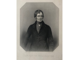 Engraved Portrait of Earl of Ripon, Three Quarter Length, in octagonal frame, after James Holmes by William Camden Edwards.