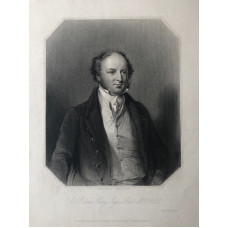 Engraved Portrait of Sir Robert Inglis, Half-Length, in octagonal frame, after George Richmond by J. Jenkins.