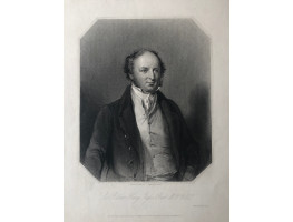 Engraved Portrait of Sir Robert Inglis, Half-Length, in octagonal frame, after George Richmond by J. Jenkins.
