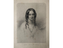 Engraved Portrait of Lady Michell Half Length, domed top, , after J. Hayter by B. Eyles.