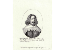 Engraved Portrait of Paulet, Half Length, in broad collar, after Hollar.