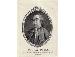 Engraved Portrait of Paoli, Head and shoulders, in oval by J.S. Muller.