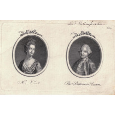 Tete a Tete Portrait, 'Mrs N___t & 'The Battersea Baron', in ovals,