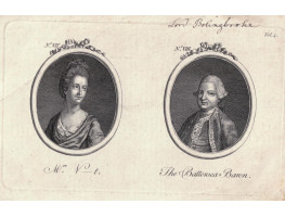 Tete a Tete Portrait, 'Mrs N___t & 'The Battersea Baron', in ovals,
