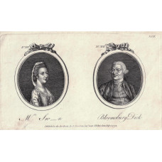 Tete a Tete Portrait, 'Mrs Sw___n & 'Bloomsbury Dick', in ovals,