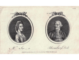 Tete a Tete Portrait, 'Mrs Sw___n & 'Bloomsbury Dick', in ovals,