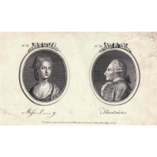 Tete a Tete Portrait, 'Miss L____y & ''Theatricus', in ovals,