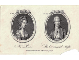 Tete a Tete Portrait, 'Mrs B___e' & 'The Ceremonial Master', in ovals, Tete a Tete Portrait, 'Mrs B___e' & 'The Ceremonial Master', in ovals,