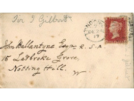 AUTOGRAPH LETTER Signed, to John Ballantyne, 2pp, Vanbrugh Park, Blackheath, 23 Dec 1877,