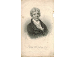 Engraved Portrait of Elliston, Half Length, after Harlow by R. Cooper.