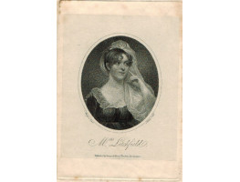 Engraved Portrait of Mrs Litchfield, Half Length, in oval, after C. Allingham by Ridley.
