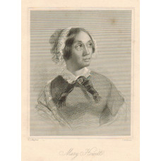 Engraved Portrait of Howitt, Half Length, after Hughes by Hunt.