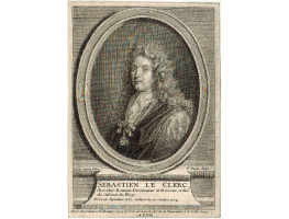 Engraved Portrait of Leclerc, Half Length, in oval, after De La Croix by P. Dupin [b. 1718].